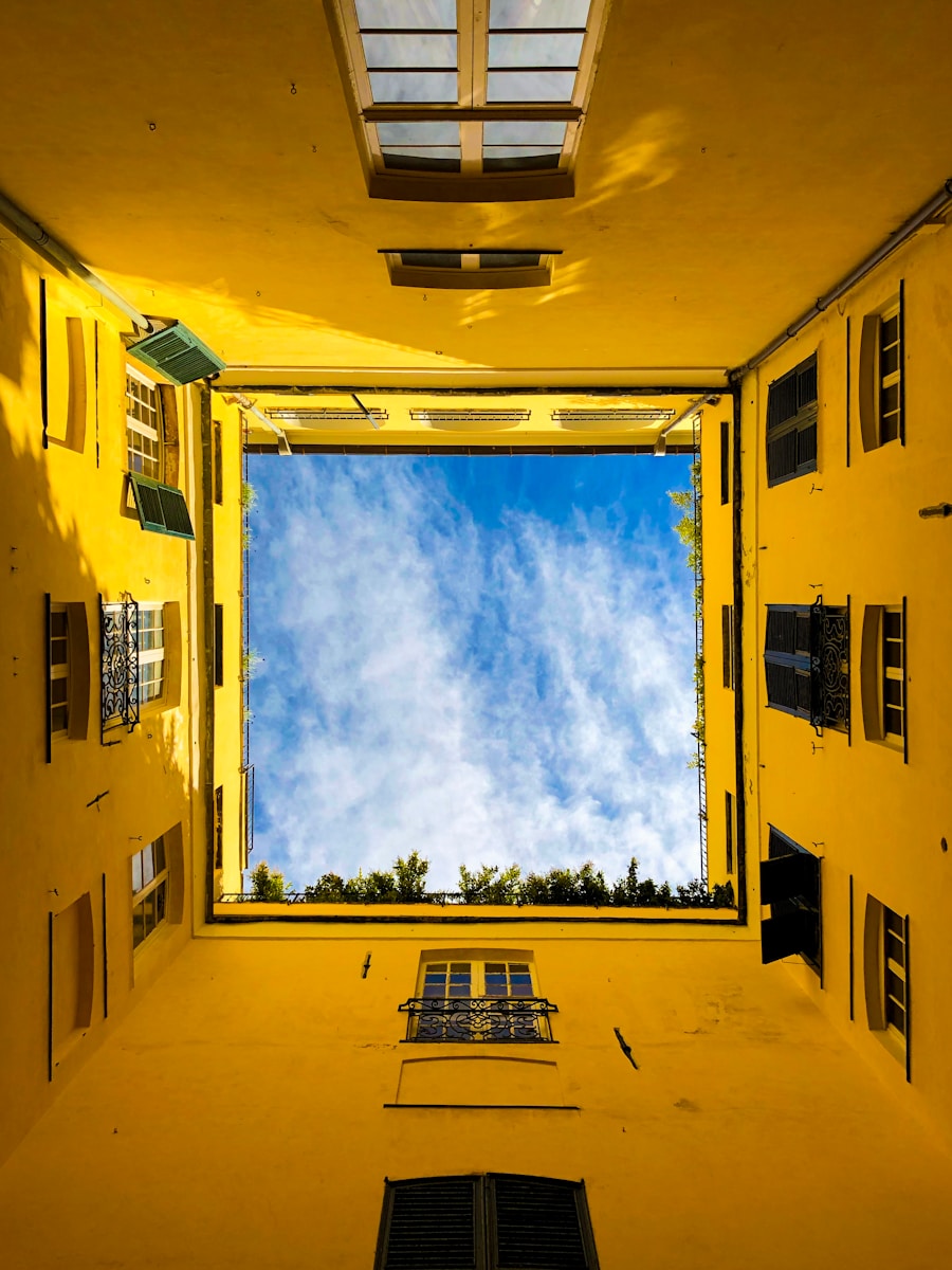 yellow high-rise building